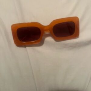 Orange Rectangular Sunglasses